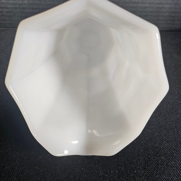 Anchor Hocking Grape Leaf Milk Glass Grape Leaf Pattern, Octagonal Pitcher - Picture 8 of 12